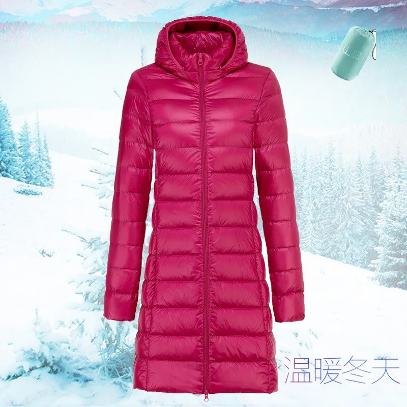 Warm Hooded Coat Slim Fit Commuter with Casual Breathable Detachable Hood Zipper Closure Lightweight Thin Women Winter Coat