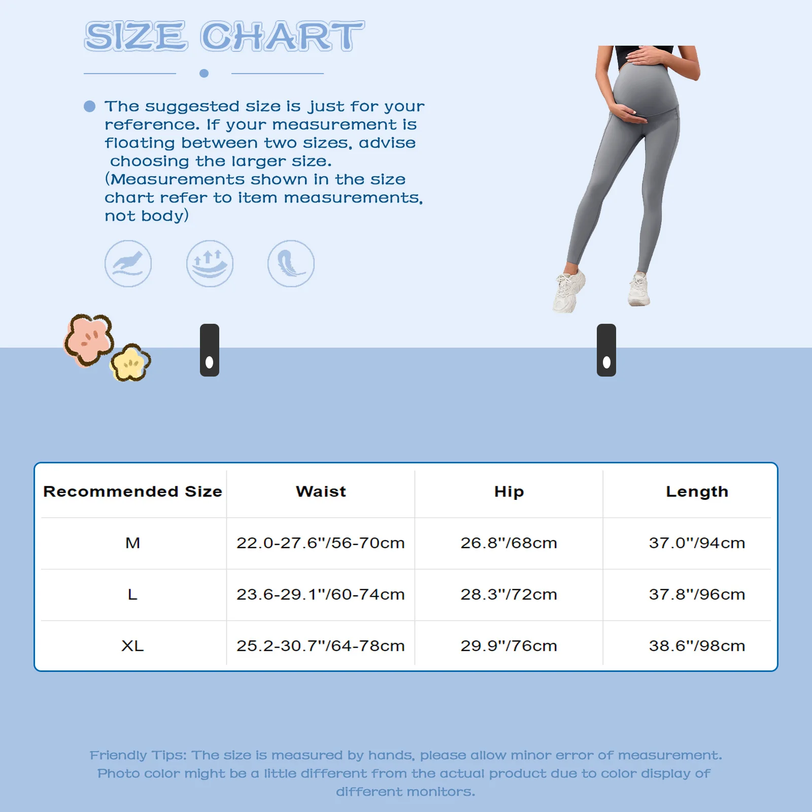 マタニティレギンス 腹部にポケット付き 伸縮性のあるカジュアルな妊娠中の女性用パンツ タイツ ジム ヨガ ワークアウト フィットネス スポーツ用