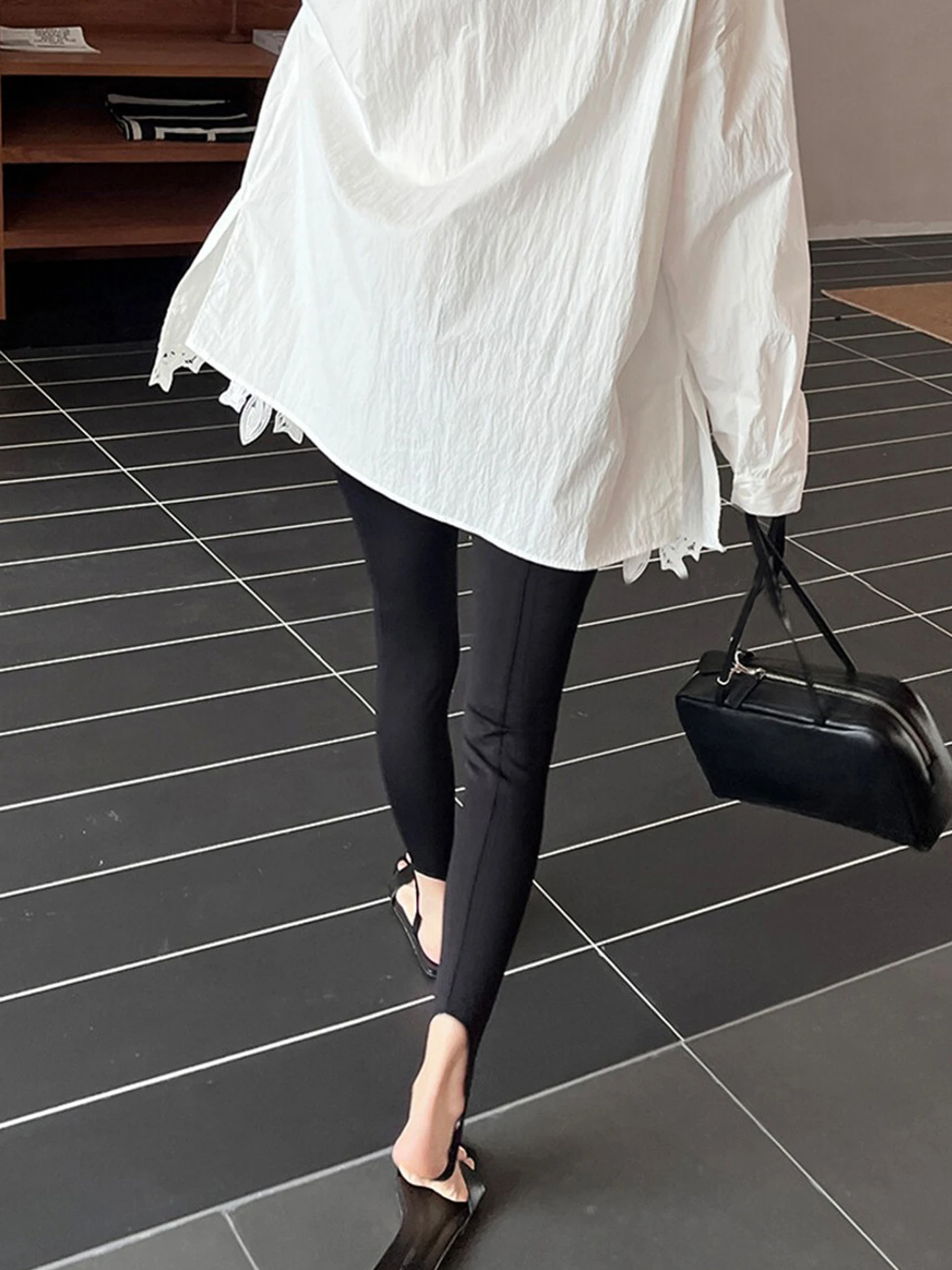 High-Waist Bla Yoga Pants Women's Tight Fit Elastic Cycling Footwear Air Cotton Long Pants plus Size Fitn Trousers