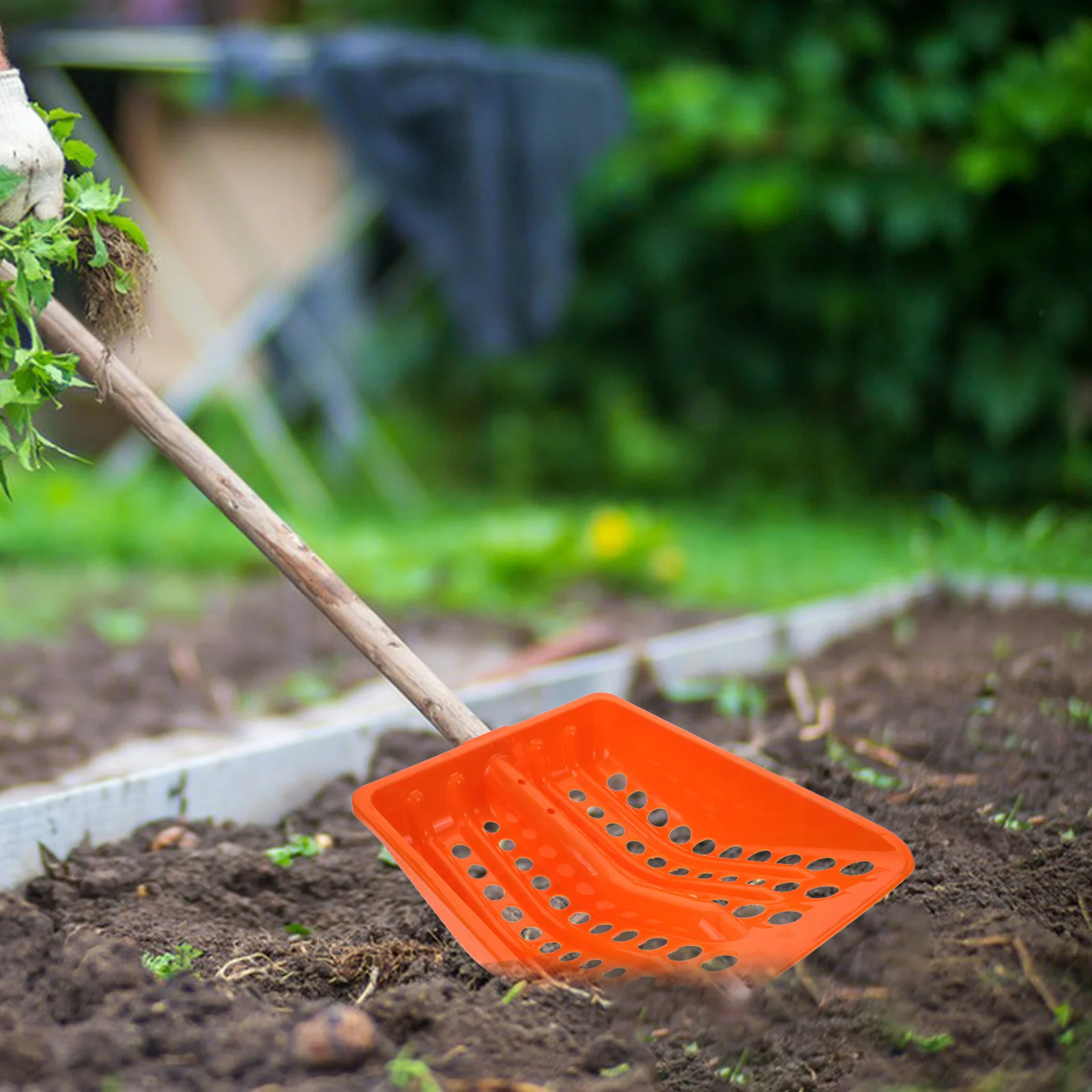 Testa della pala per setacciatura in plastica di lunga durata Strumento multiuso per l'alimentazione agricola dei grani di neve Sostituzione leggera e durevole