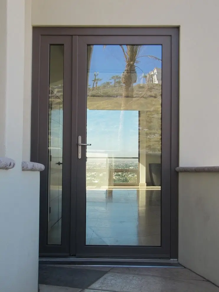 Patio Front Entry Glass French Doors Exterior Double Glazed Security Swing Door Modern Hurricane Proof Aluminum Casement Door