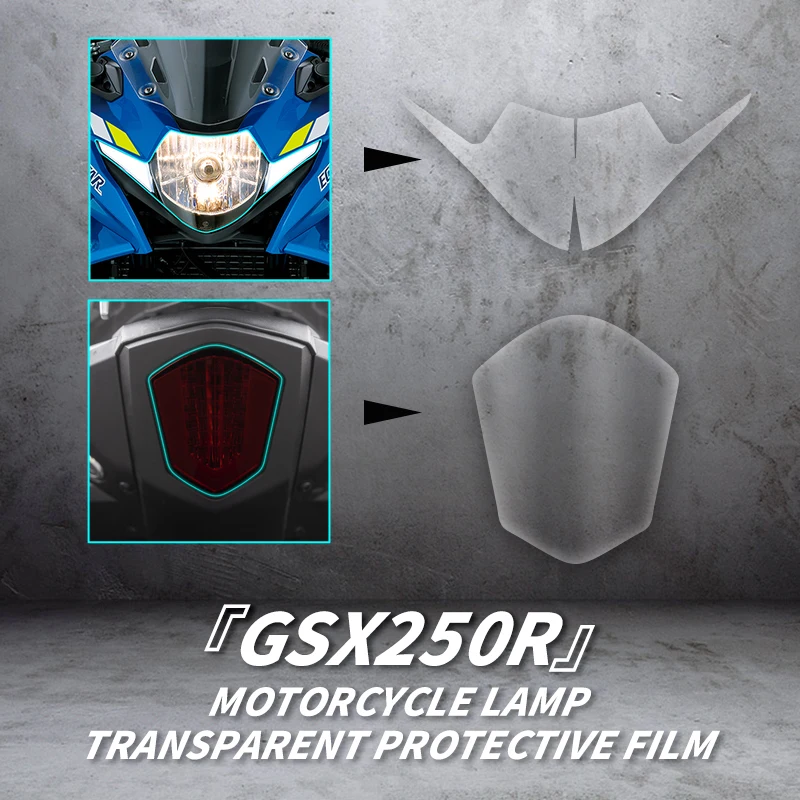 

Used For SUZUKI GSX250R TPU/TPH Headlight And Taillight Transparent Protective Film Of Motorcycle Lamp Accessories Refit