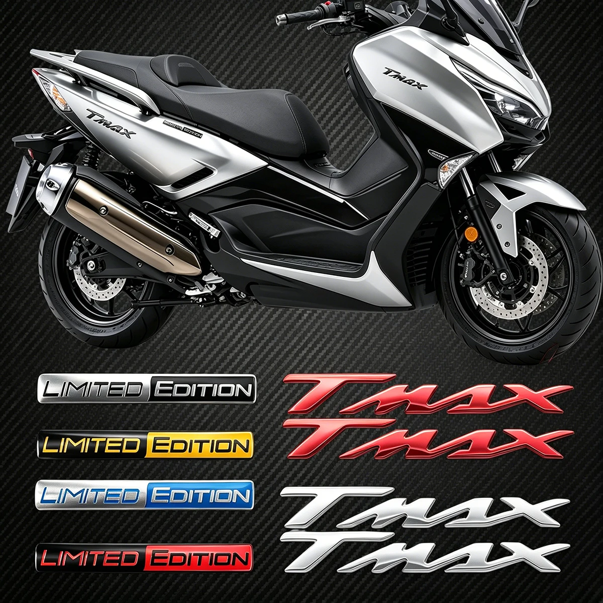 For TMAX 500 530 560 Motorbike Body Tank TMAX Emblem Label Badge 3D Stickers Motorcycle Accessories Limited Edition Logo Decals