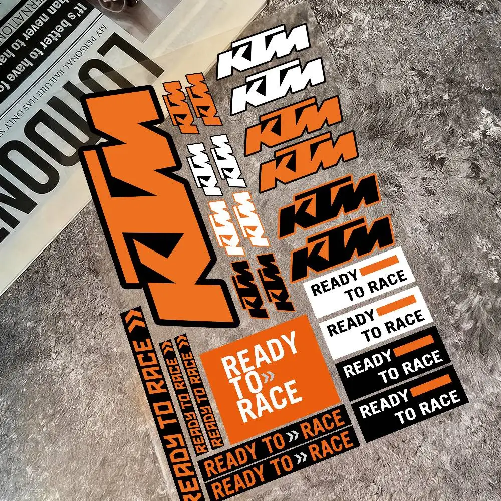 Ready To Race Stickers Moto Sticker Decals Helmet Logo Set Auto Body Bumper Windows Vinyl Decal Car Tuning Accessories For KTM