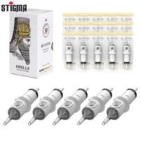 QUELLE 50 Uds cartucho de agujas de tatuaje RL RS RM cartucho de revolución estéril desechable para máquinas de tatuajes maquillaje arte corporal Tat