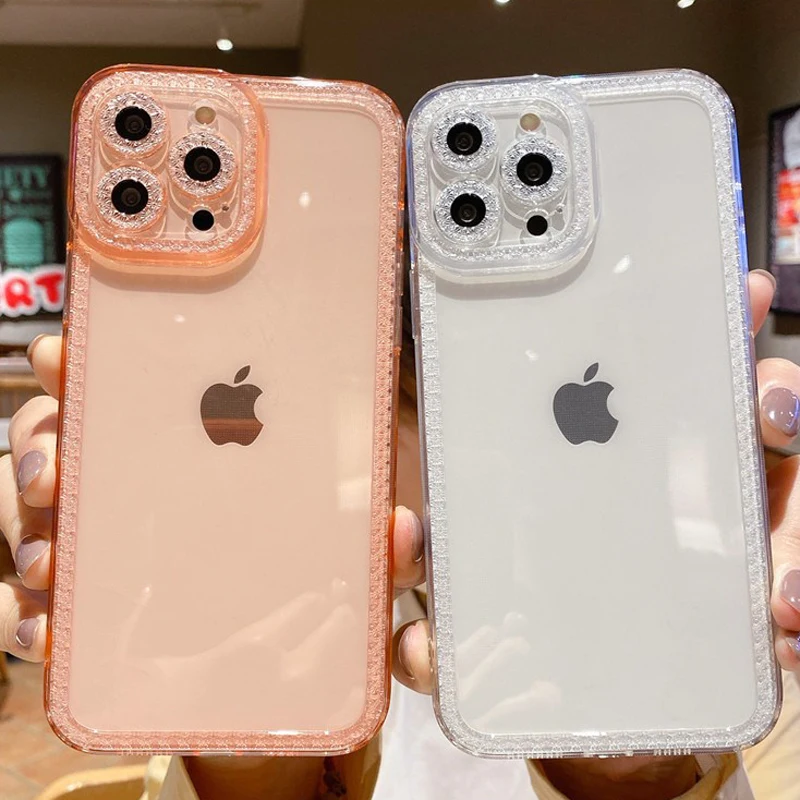 เคสโทรศัพท์เพชรใสกันกระแทกสุดหรู iPhone 14 13 12 11 PRO MAX x XR XS PLUS ซิลิโคนกันกระแทกโปร่งใส