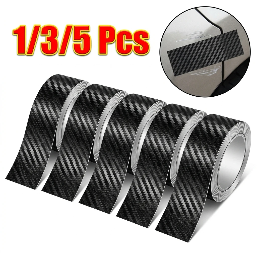 3D Carbon Fiber Bicycle Car Stickers MTB Road Bike Frame Protection Sticker Tapes Auto Door Sill Side Mirror Anti Scratch Tape