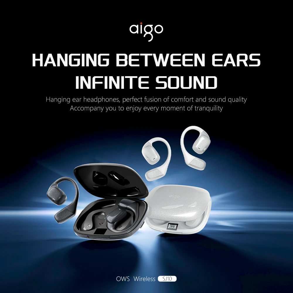 Aigo SJ10 AI 翻訳者多言語イヤホン 500mAh バッテリーワイヤレスオープンウェアラブルヘッドセット HD 音声ヘッドフォンオフィス旅行用