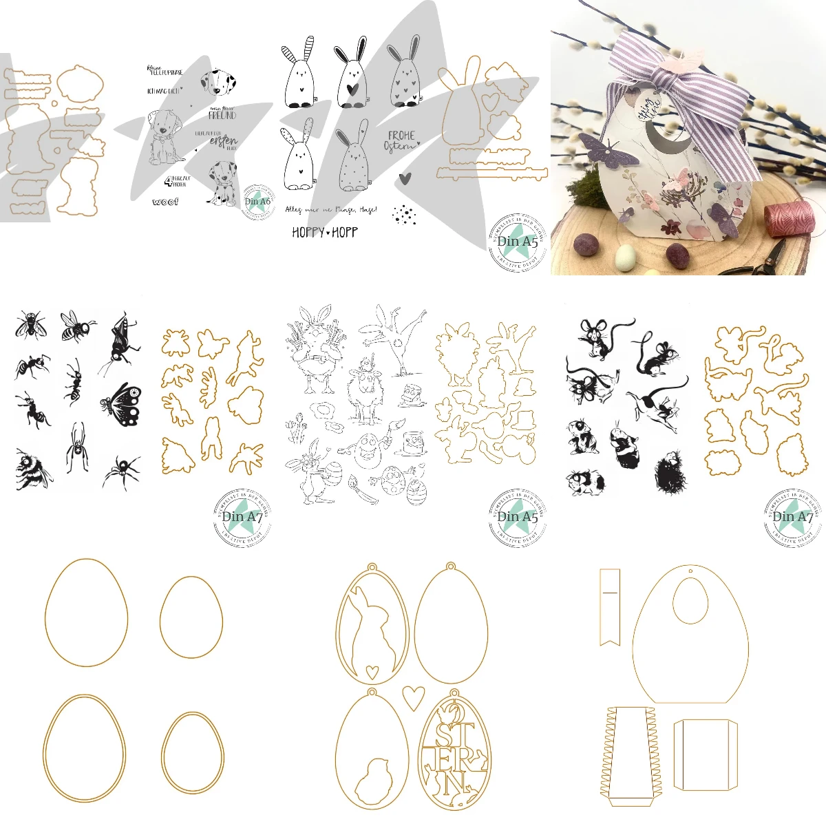 

French Large Easter Episode 2026 NEW Cutting Dies Scrapbook Diary Decoration Stencil Embossing Template DIY Greeting Card