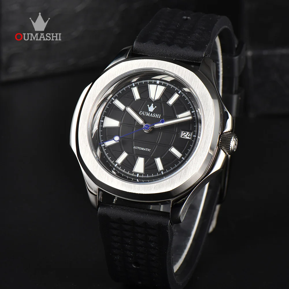 42mm OUMASHI Men\'s Watch Luxury Automatic Watch NH watch 35A Stainless Steel Waterproof Watch Sapphire Mirror