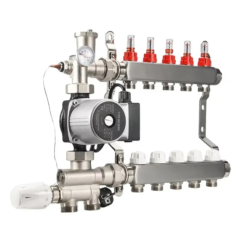 Underfloor Manifold Water Mixing Pump Kit Radiant Floor Heating