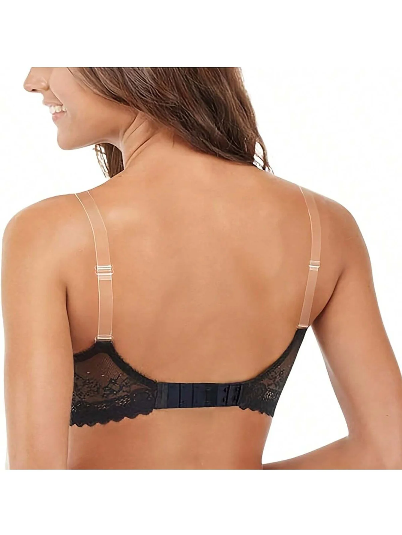2-Pack of Non-Slip Transparent Bra Straps, Ultra-Thin Invisible Adjustable Replacement Bra Straps, Daily Wear Sports Bra Accessories