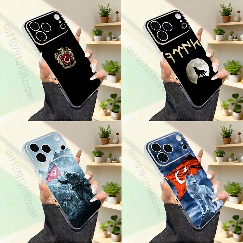 

Turk Wolf Turkey Flag Cool For iPhone 11,12,13,14,15,16,17,Pro,Max,Plus,Mini,SE4,E Phone Case With Magsafe Wireless