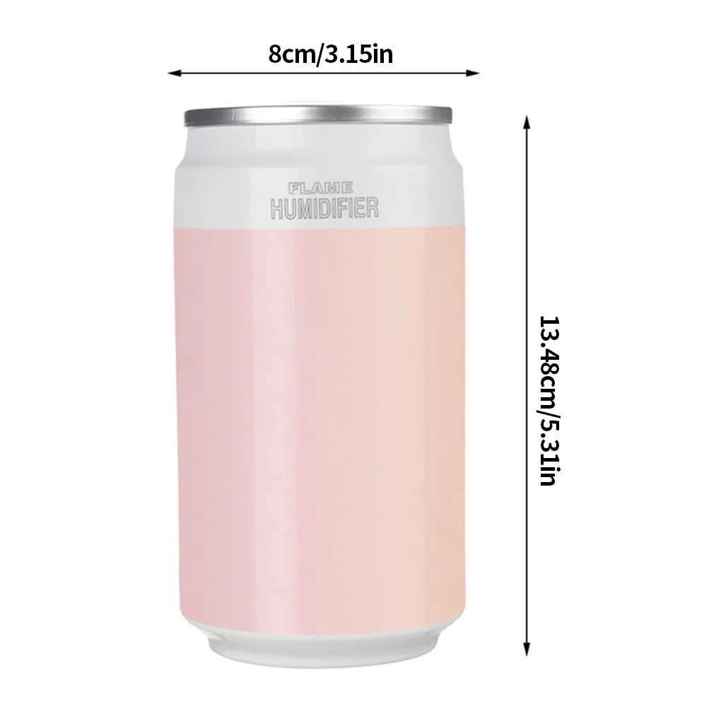 Air Humidifier LED Night Light Air Mist Diffuser Home Office Low Noise USB Humidifier, Pink