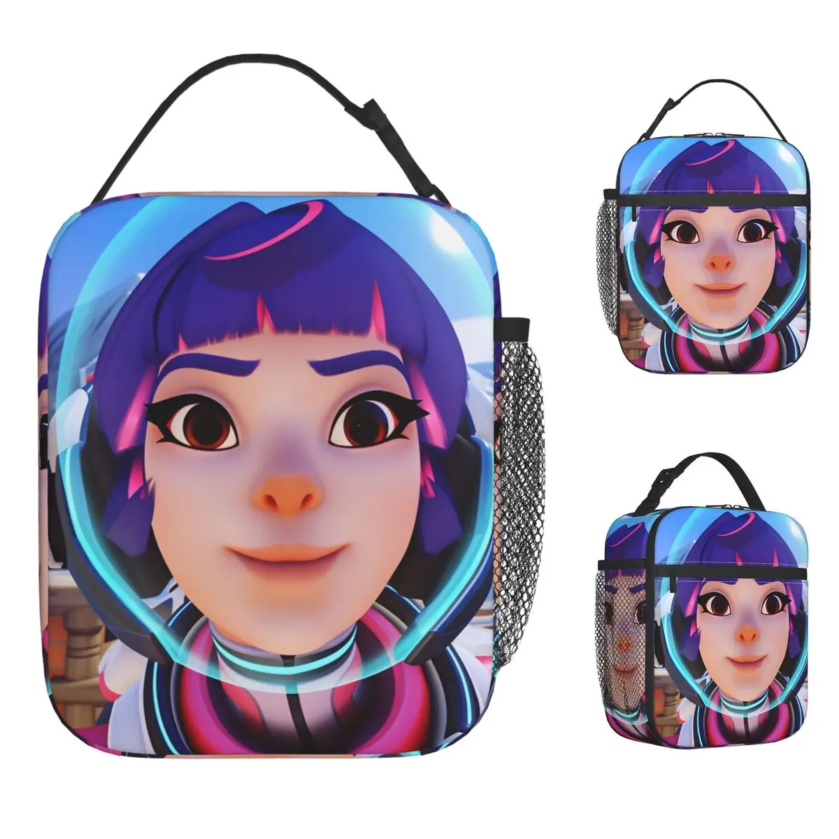 

Сумка для обеда O-Overwatch Games, дорожная сумка для обеда, унисекс, модная термосумка с графическим принтом, портативная сумка-холодильник на молнии из ткани Оксфорд