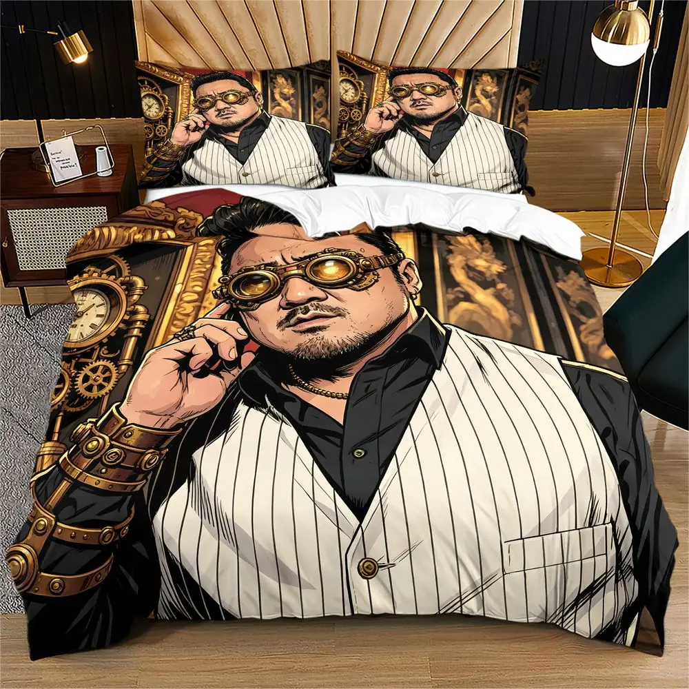 Steampunk Gear Goggles Suit Duvet Cover Set Comforter Cover Bedding Set No Filler Retro Tech Male Bedroom Print Bed Set