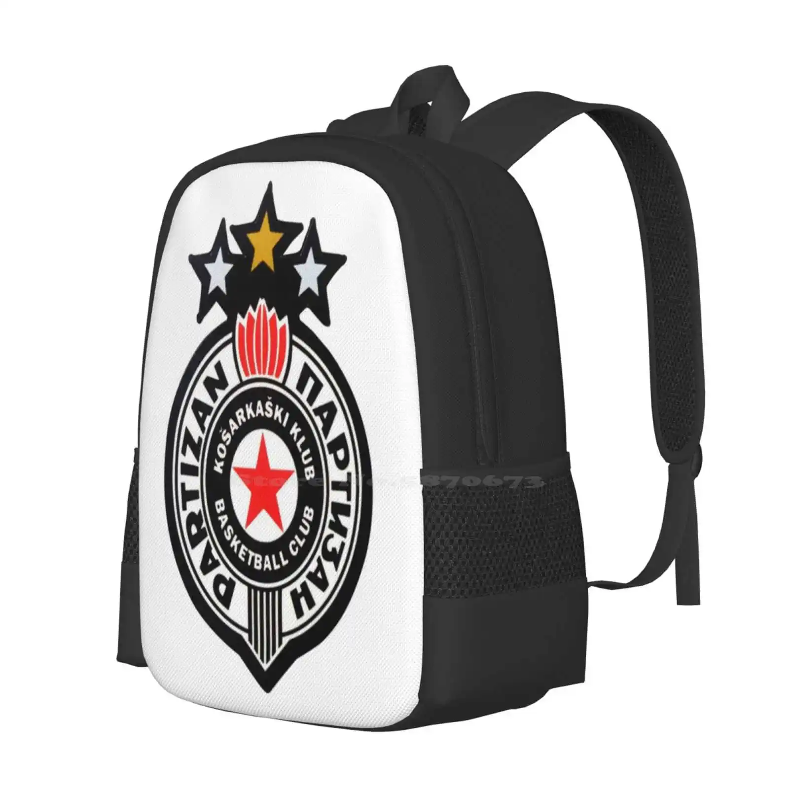 Basketball Club Partizan Belgrade - Kk Partizan - Partizan Hot Sale Schoolbag Backpack Fashion Bags Partizan Basketball