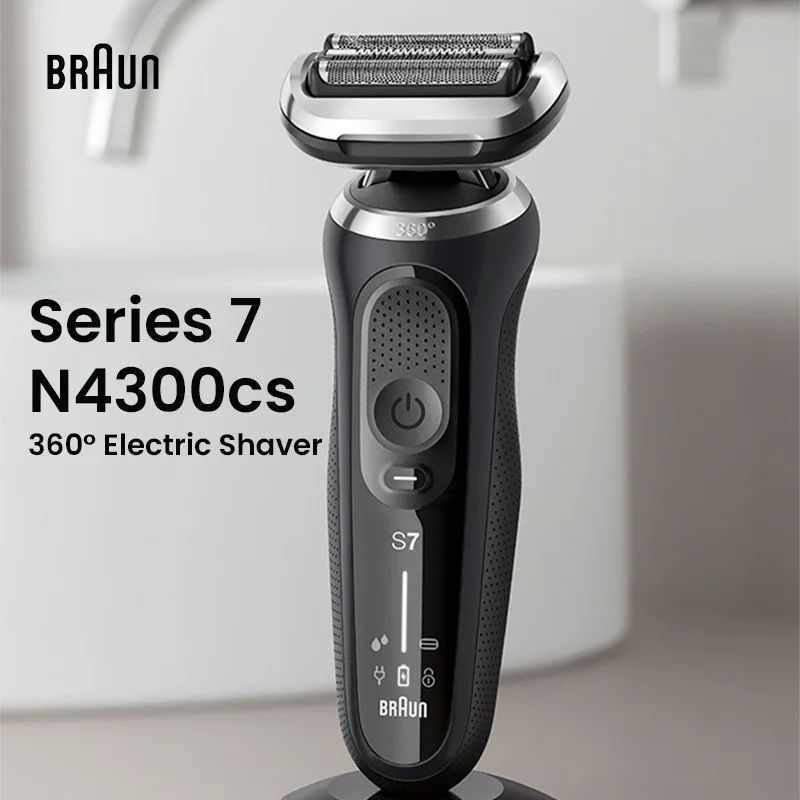 Braun Series 7 4300 Flex Electric Shaver for Men with Precision Trimmer Wet & Dry Shaving Rechargeable Razor Waterproof