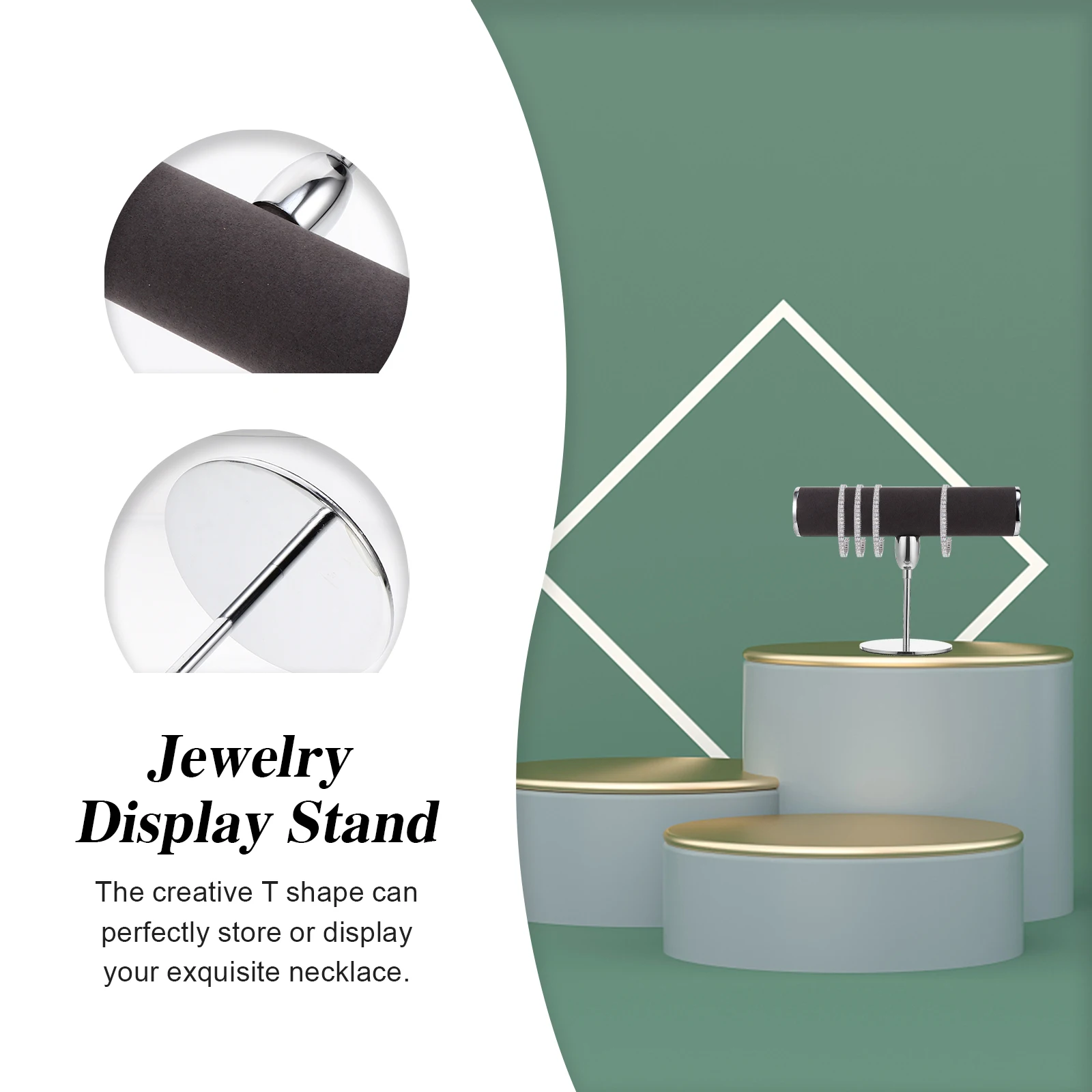 

Jewelry Storage Rack Watch Display St Holder ganizer Necklace Shelf Premium Material Creative T Shape Practical