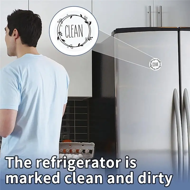 【Big Deal】2PCS Dishwasher Magnet Clean Dirty Sign Shutter Only Changes When You Push It Non-Scratching Dishes Are Clean Or Dirty