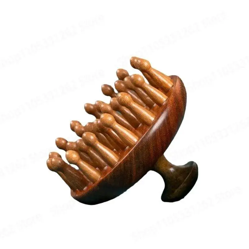 Multi Tooth Massage Comb 28 Tooth Green Sandalwood Meridian Scalp Massage Hair Care