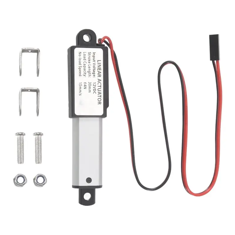 [ABFI!】 Electric Mini Linear Actuator Stroke, 64N/14.4Lb, Speed 0.6Inch/S Mini Waterproof Motion Actuator Small 12 V DC