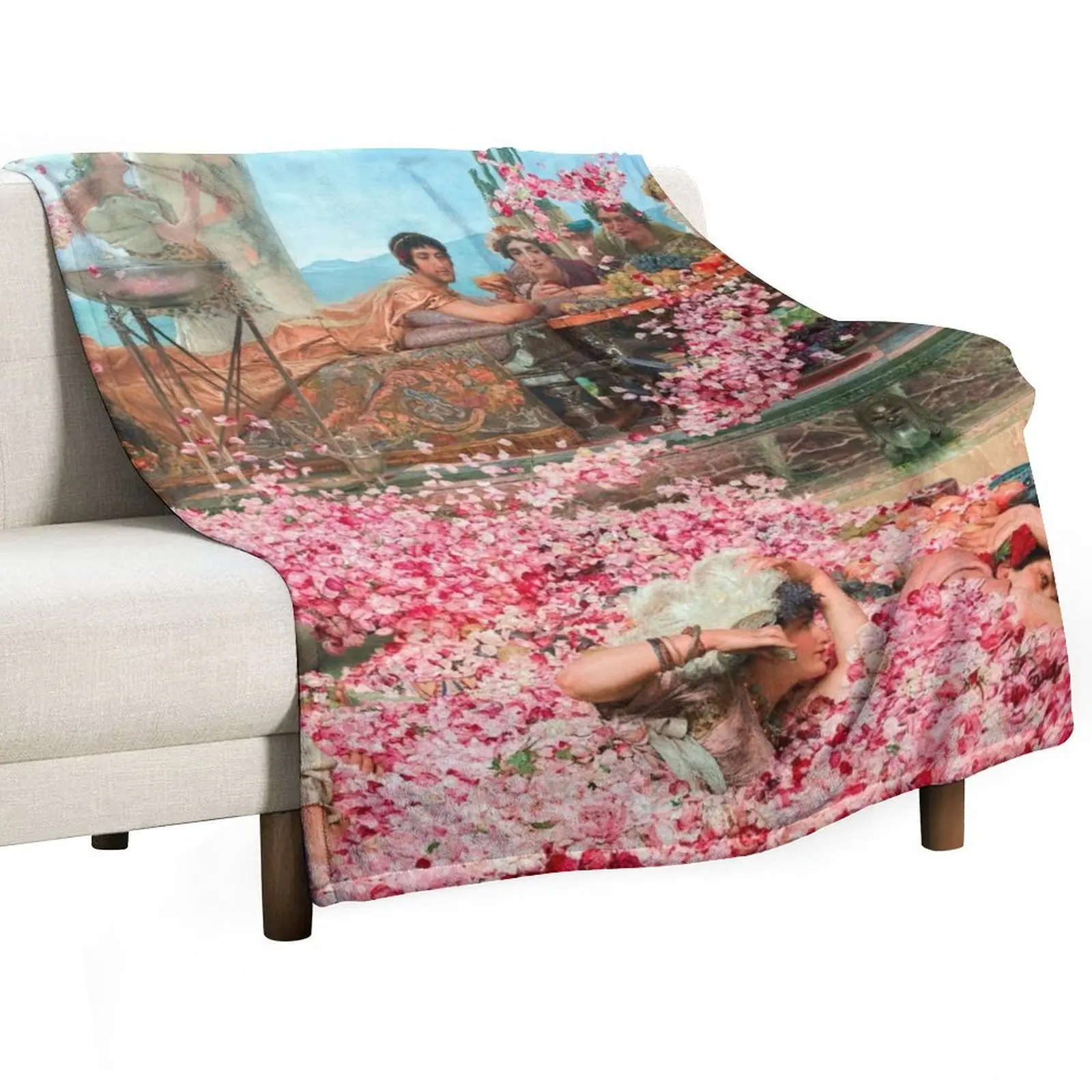 

The Roses of Heliogabalus - Lawrence Alma-Tadema Throw Blanket christmas gifts Hair Weighted valentine gift ideas Blankets