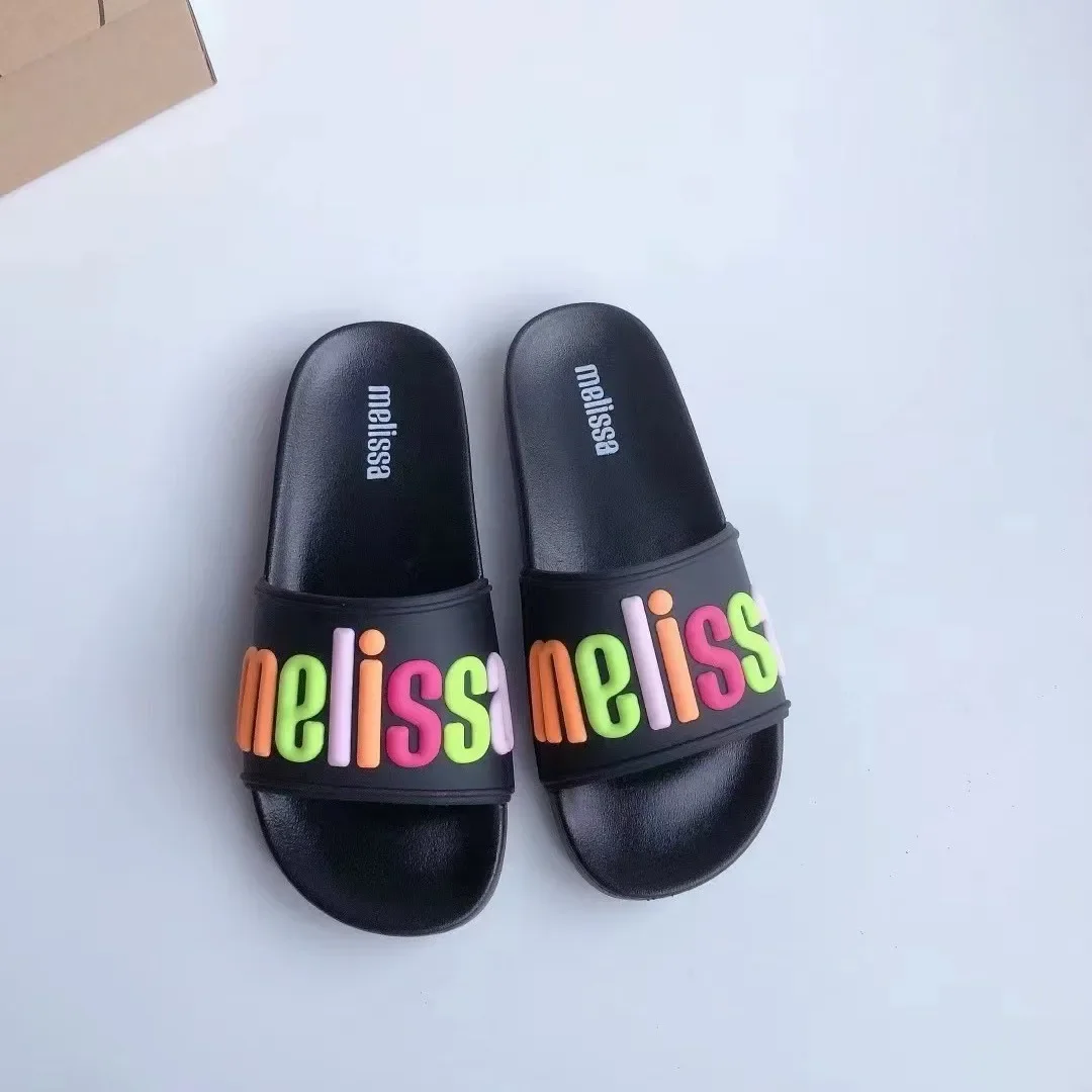 صنادل ميليسا النسائية رائجة البيع للموسم الجديد شباشب مسطحة القاع سهلة الارتداء خفيفة الوزن للاستخدام الداخلي والخارجي كاجوال للشاطئ جيلي Sh #4