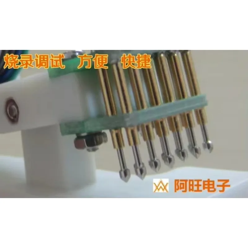 Burning Fixture Debug Download 2.54mm-6P Double Row STM32 STC JTAG Test Frame Spring Pin