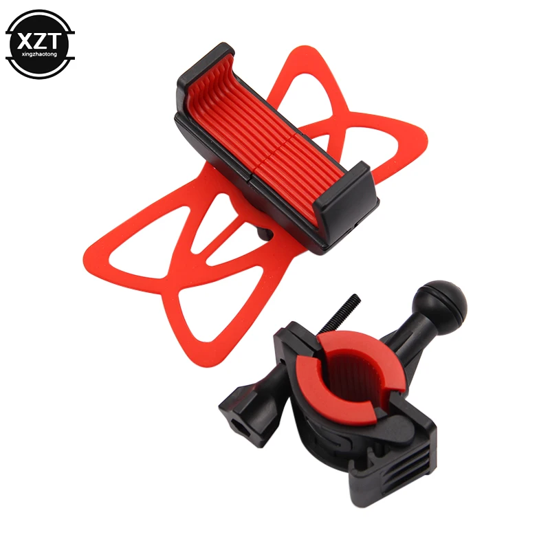 Universal Bicycle Mobile Phone Bracket Anti-skid Motorcycle Handle Mounting Bracket Silicone Strap Navigation Holder Bike Stand