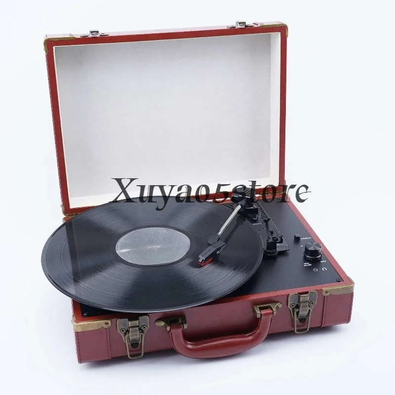Portable portable retro vinyl record player bluetooth stereo phonograph record player