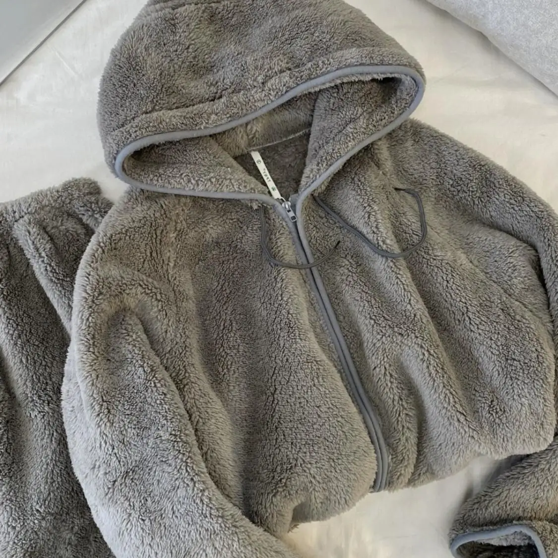 

plus Size Coral Fce Hooded Spwear Thiened Warm Home Couple Set Winter Casual Sle Comfortable Long Pants Autumn Jaet