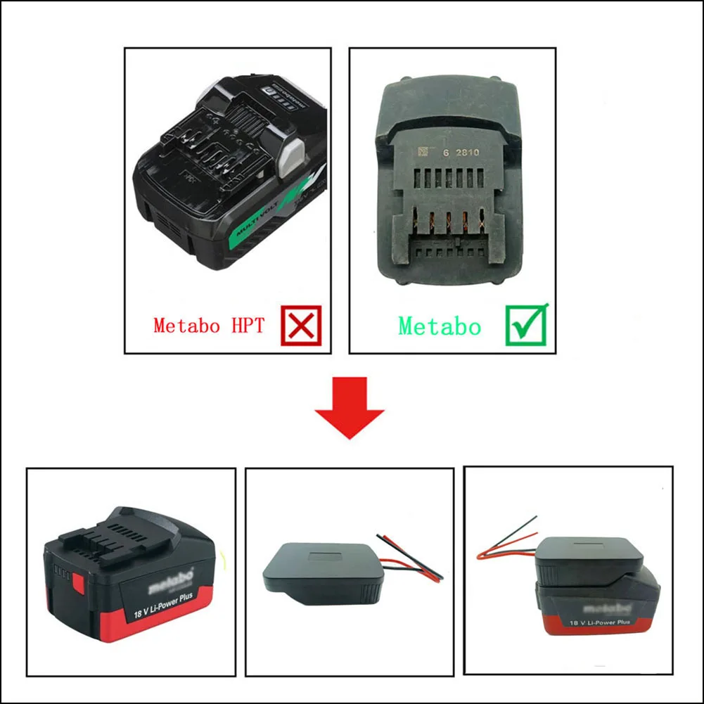 Battery Adapter Compatible For Metabo 18v Dock Power Connector Suitable For 18v Tools Accessories