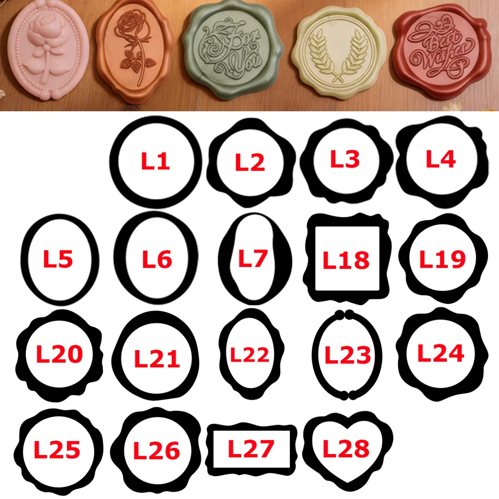 

2.5cm Heart/oval Shape Custom Wax Seal Stickers Personalized Logo Design Self-Adhesive Stickers for Diy Envelope Paper Card