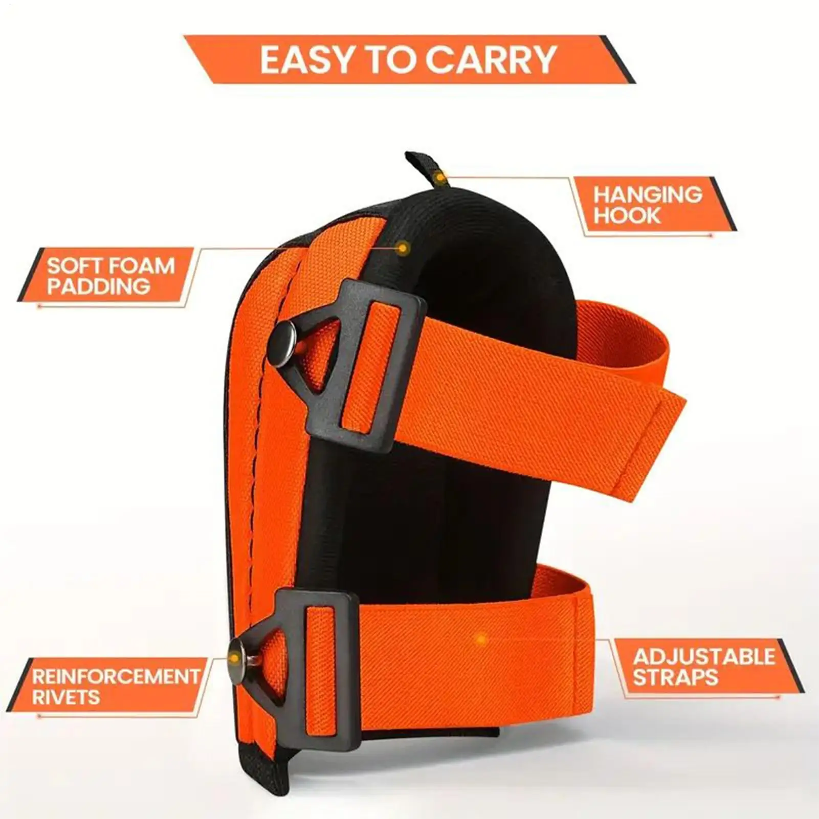 منصات الركبة للرجال وسادة البناء منصات الركبة للعمل مع رغوة سميكة حزام قابل للتعديل نيبادس لأرضيات السلامة المريحة