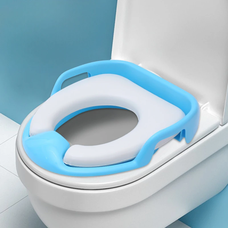 PVC padded children\'s toilet seat portable auxiliary infant toilet toilet training toilet seat for male and female babies