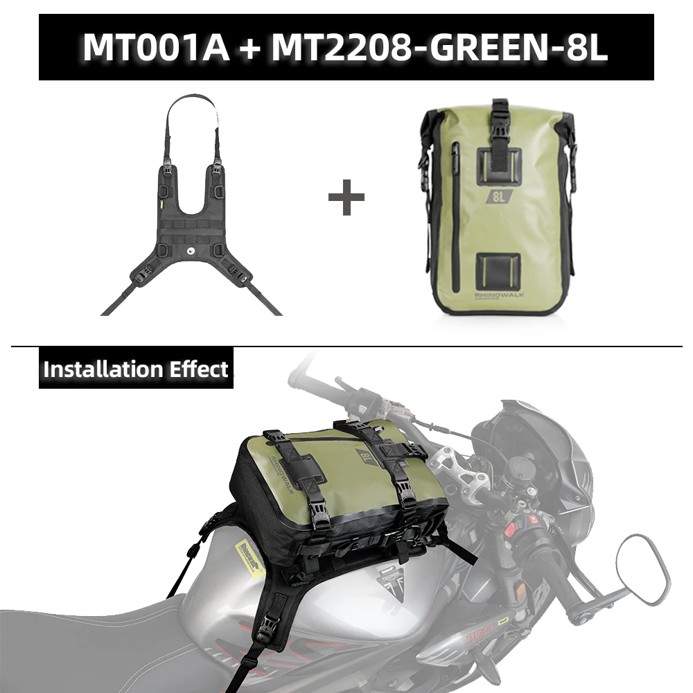 Rhinowalk Rhino walk Motorrad Tank Bag Set wasserdicht 6l/8l/10l Universal Tank Bag mit Basis Outdoor Riding Pack Reise rucksack neu 3