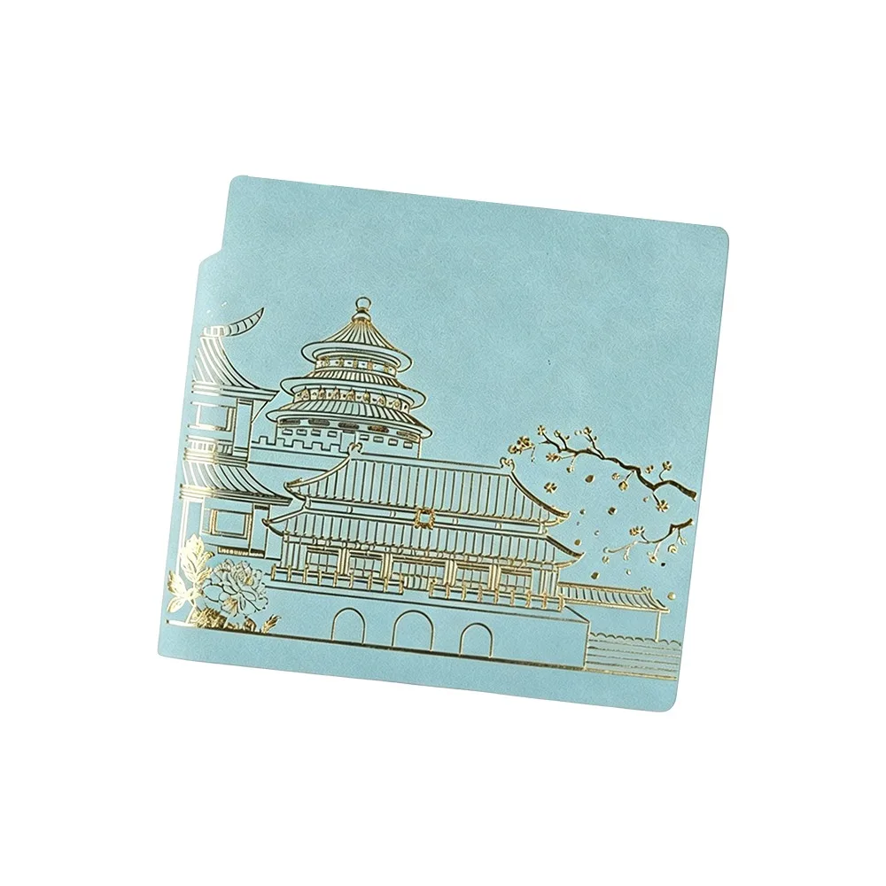 PU Pocket Square Notebook 105x105mm Square Travel Stamp Journal Compact Pocket-friendly 200 Sheets Pages
