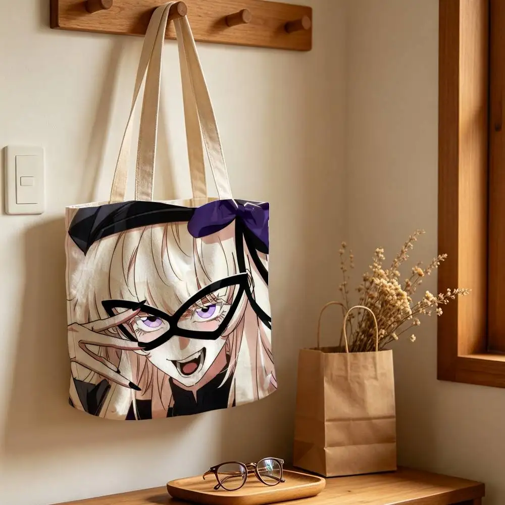 The Demon King's Educator Reusable Foldable Canvas Tote Bag for Shopping and Daily Use