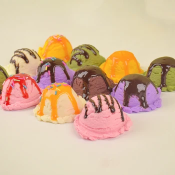 Cuillères à crème glacée artificielle, simulation réaliste, faux desserts alimentaires, modèle de cimetière, photographie IkPhotography, 216.239.