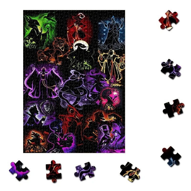 1000pcs Puzzle, DIY Gift for Adults and Family, Villain Maleficent, Cruella, Ursula, The Nightmare Before Christmas, Holiday G