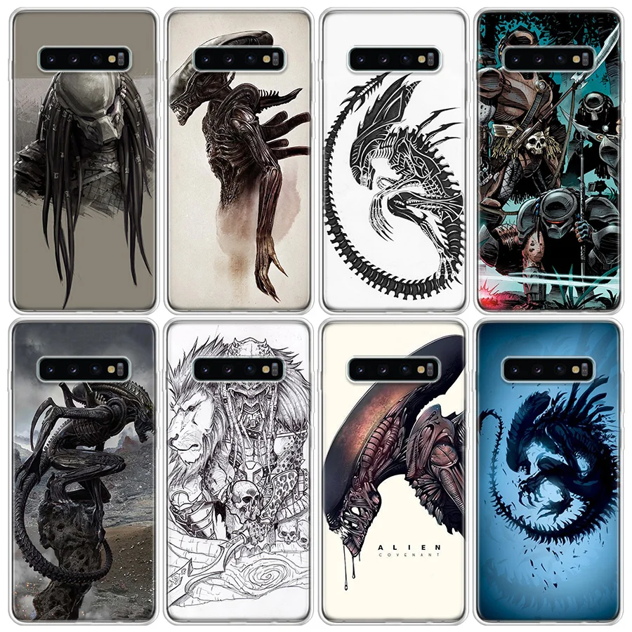 Alien Predator Phone Case For Samsung Note 20 Ultra 10 9 8 A05S A15 A25 A35 A55 M11 M12 M21 M30S M31 M32 M51 M52 A90 Cover TPU