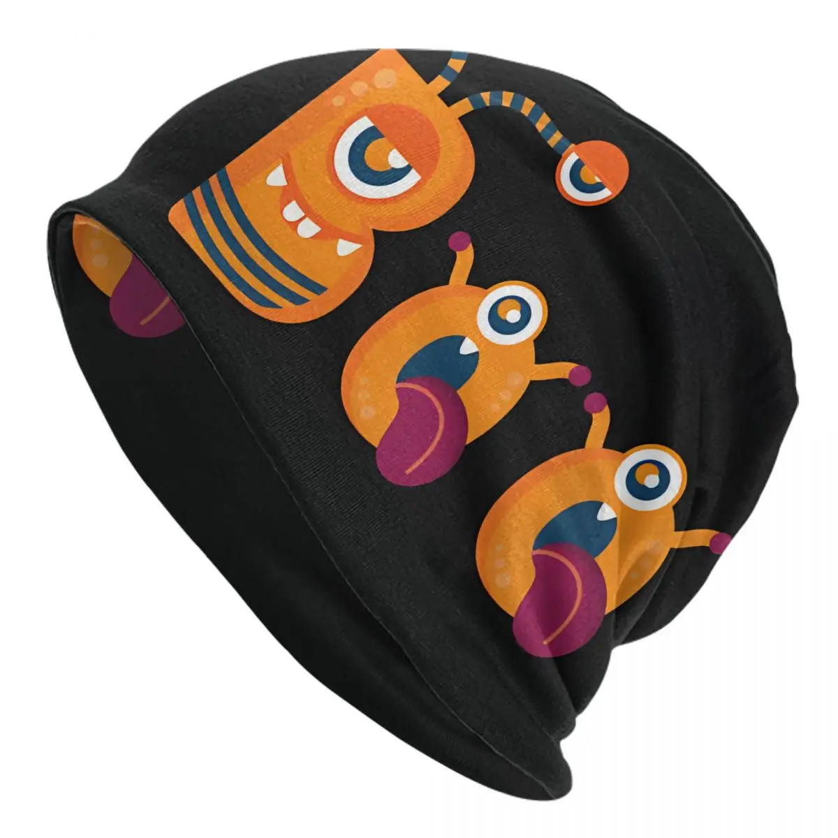 Halloween Boo Men Women Thin Beanies Outdoor Ski Cap Double Layer Fabric Bonnet Hat