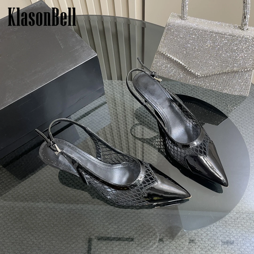 4.7 KlasonBell Fashion Elegant Mixed Colors Kitten Heel Pump For Women Sheer Buckle Strap Party British Style Sandals