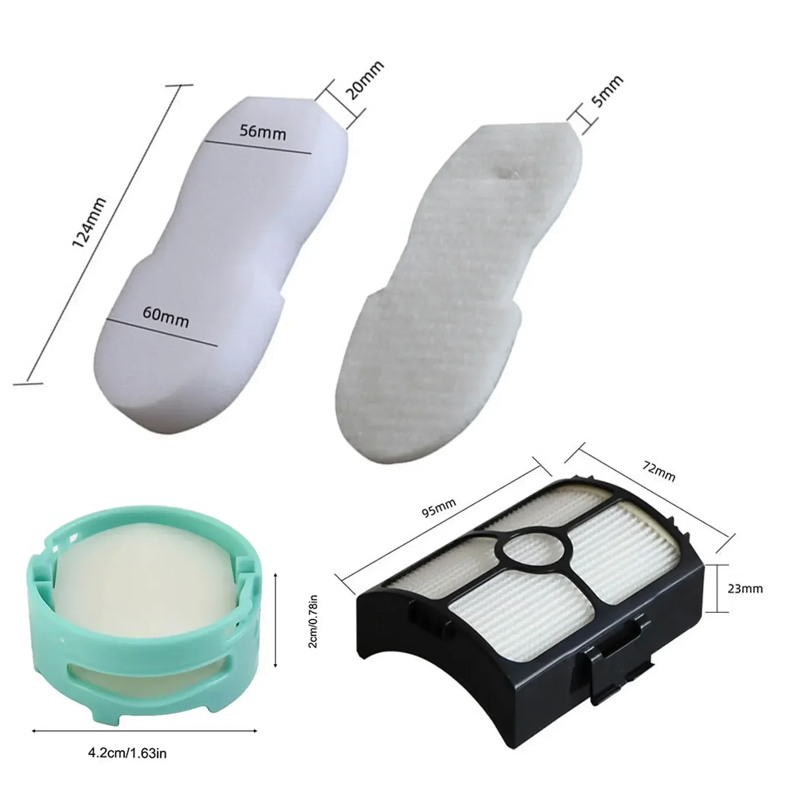 Pré-Motor Filtros Kit de Ferramentas de Limpeza, Novo, Não-Tóxico, Eco-friendly, de Alta Resistência para Tubarão Stratos, 5 pcs