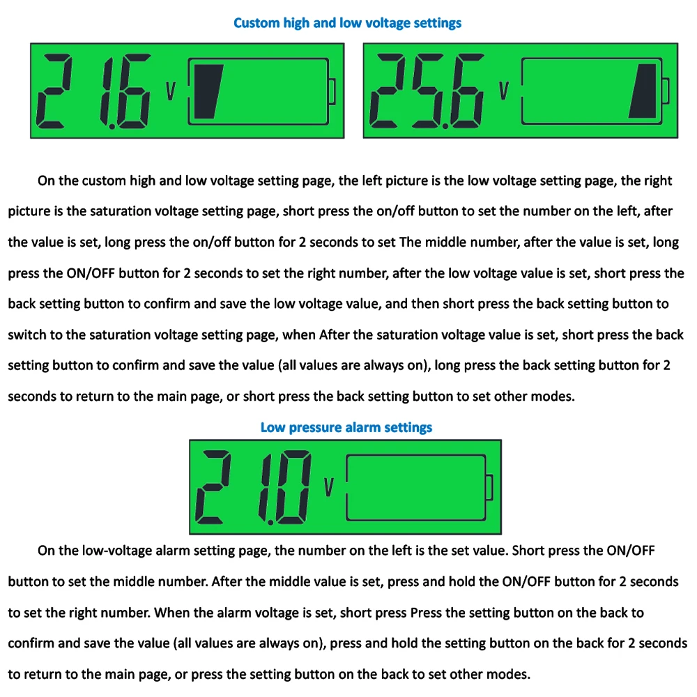 DC 8-30V Battery Capacity Indicator High Precision Voltmeter Voltage Tester LCD Display With USB/ Type-C Fast charge Interface