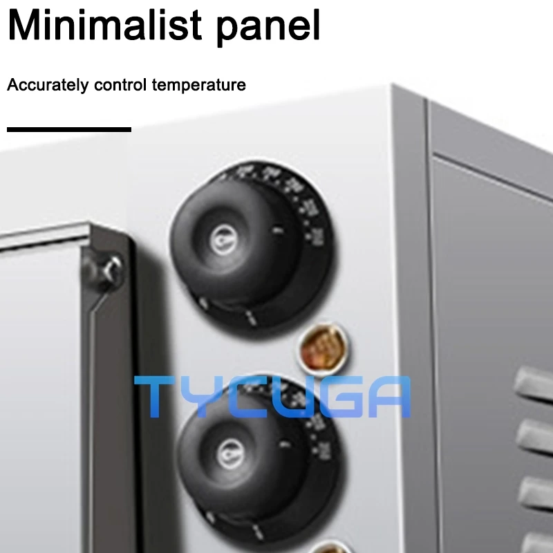 16" Electric Pizza Oven Baker Oven Single Layer &Double Stainless Steel Baking Machine Commercial Baking Oven Bake Bread Pancake