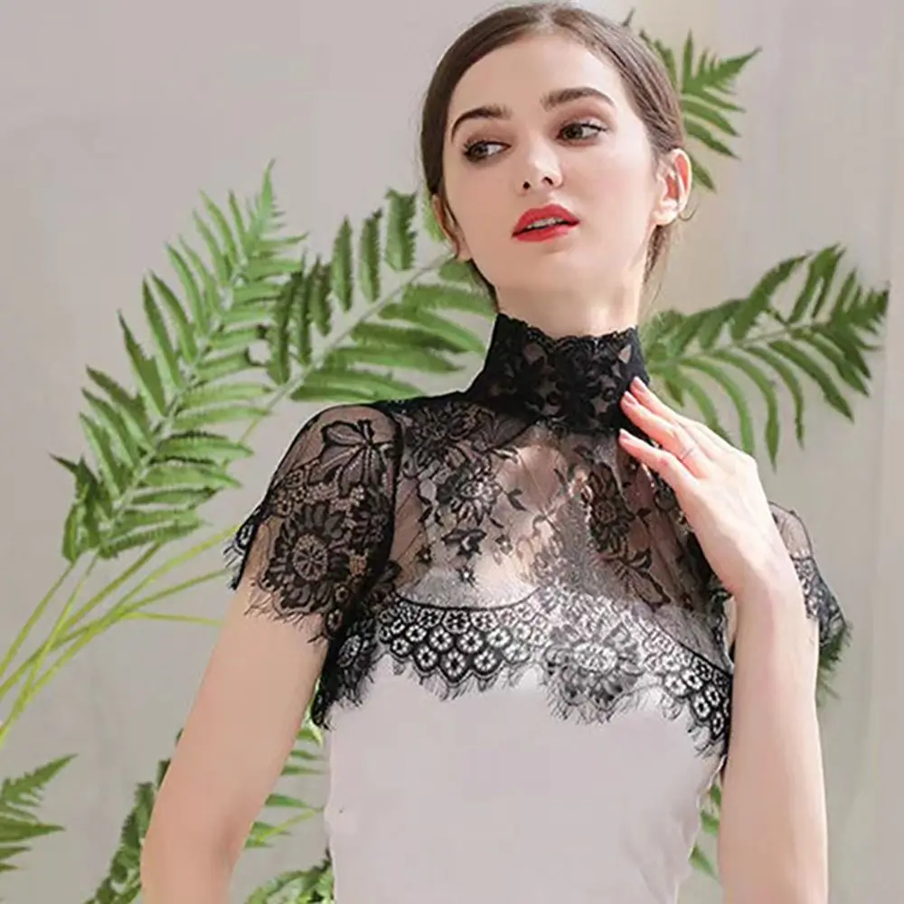 إكسسوارات الملابس قميص طوق وهمية مطرزة الدانتيل طوق كاذبة وشاح الموضة شال الديكور بلوزة الزخرفية شال