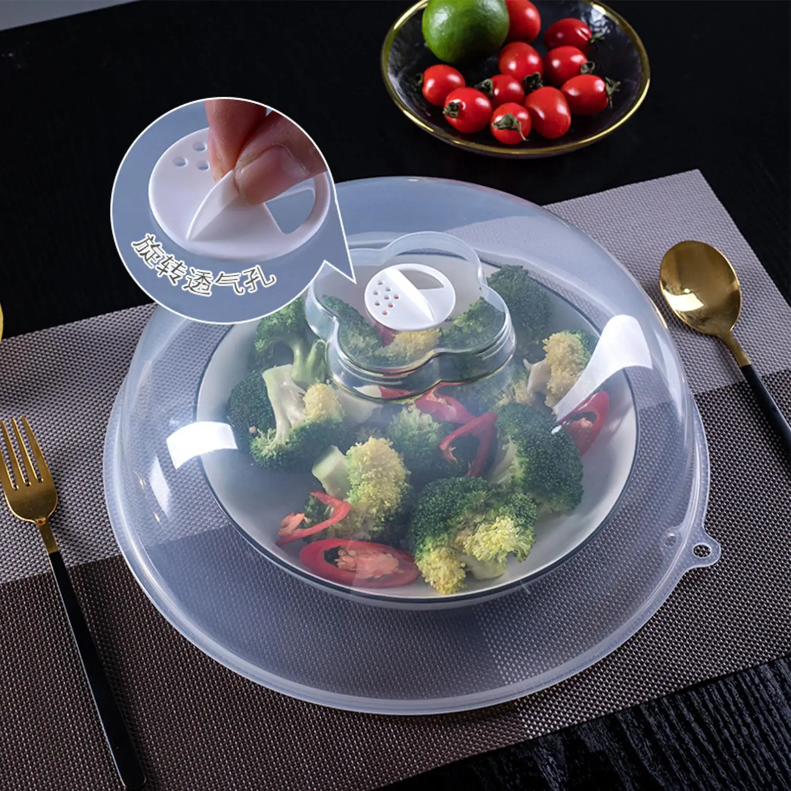 Microwave Plate Food Cover  Anti-Splatter Microwaveable Splash Protection Guard Lid High-Temperature Resistant Fresh-keeping Lid