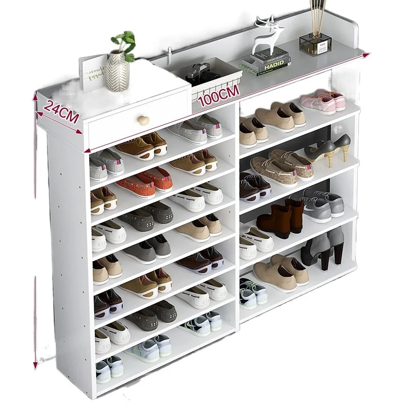 

Rack Easy Assembly Large Shoe Cabinet Modern Space-saving Home Hallway Shoes Display Shelf Furniture LSLYH